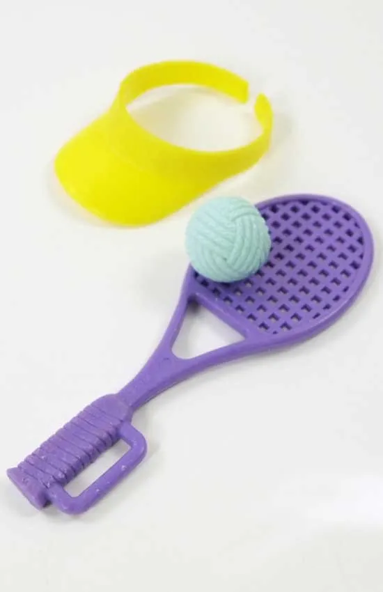 12" Fashion Doll Purple Tennis Racket Set