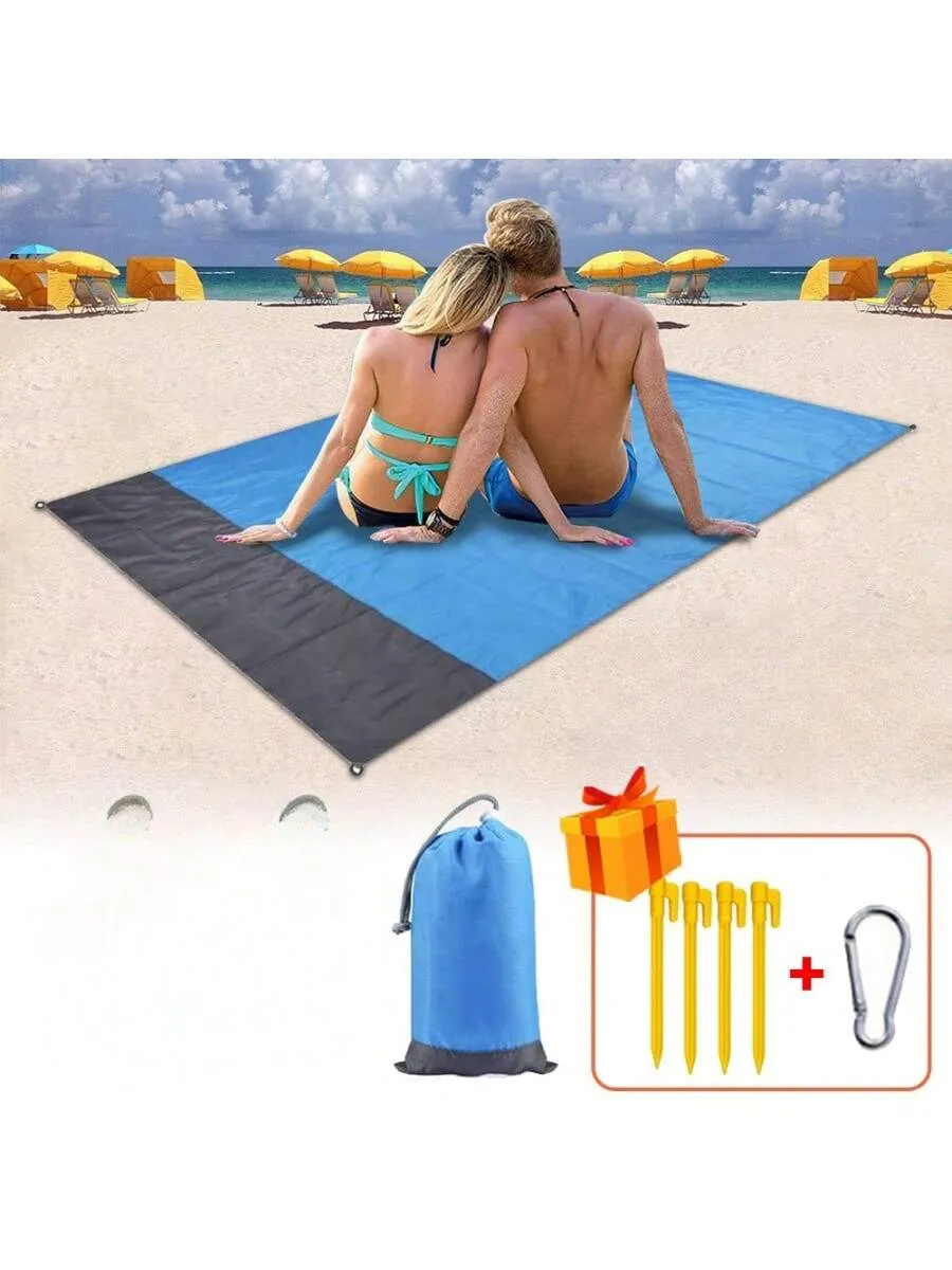 1pc Waterproof & Moisture-Proof Outdoor Picnic Mat, Foldable Pocket Lawn & Beach Pad Camping Mat Beach Towel