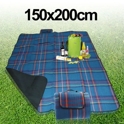 200x150cm Outdoor Beach Camping Mat Picnic Blanket(Blue)