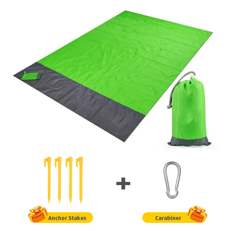 2x2.1m Waterproof Pocket Blanket Folding Camping Mat Mattress Portable Lightweight Mat Outdoor Picnic Mat Sand Beach