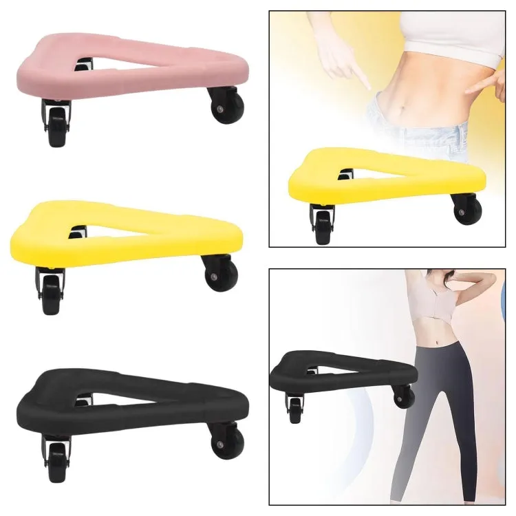 3 Wheel Abdominal Muscle Discs Slimming Device Core Strength Exercise Rollers(Pink)