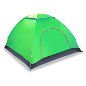 4 Persons Camping Waterproof Tent Pop Up Tent Instant Setup Tent w/2 Mosquito Net Doors Carrying Bag Folding 4 Seasons