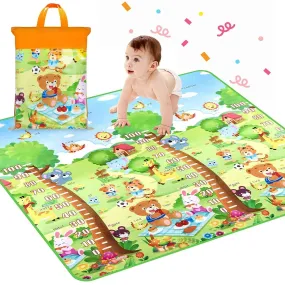 8059 Waterproof Double Side Baby Play Floor Mat for Kids Home With Bag (Size 120 x 180cm)