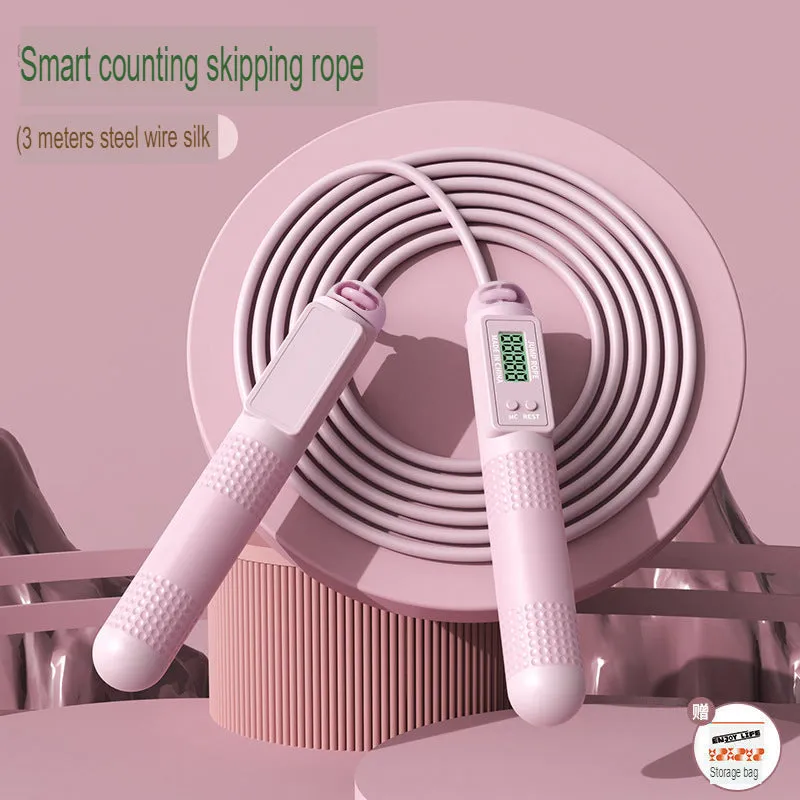 Adult Dual-Purpose Skipping Rope Intelligent Counting Wire Rope Household Cordless Weight-Bearing Skipping Rope