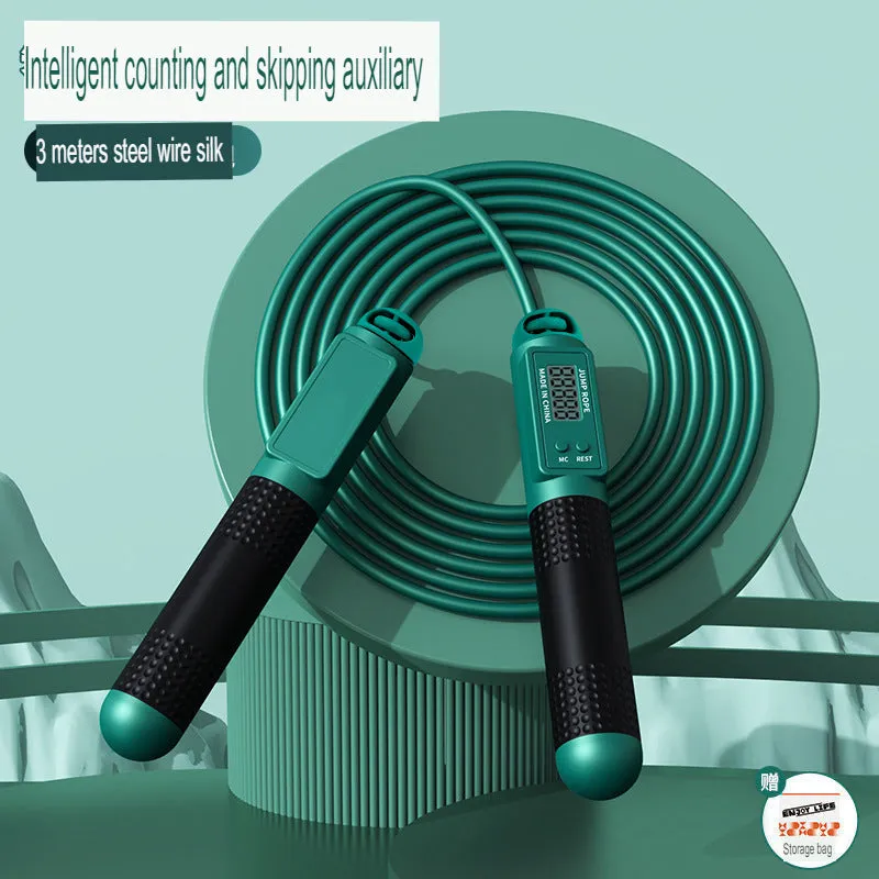 Adult Dual-Purpose Skipping Rope Intelligent Counting Wire Rope Household Cordless Weight-Bearing Skipping Rope