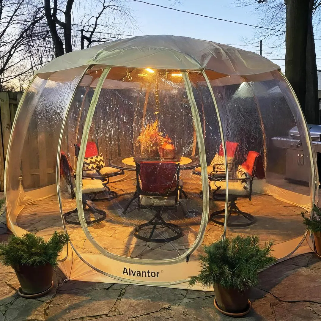 Alvantor 15'x15' Pop Up Winter Gazebo, Large Oversize Weather Proof Pod, Perfect Family Backyard Party Tent