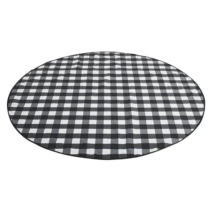 Basil Bangs Love Rug - Gingham Black