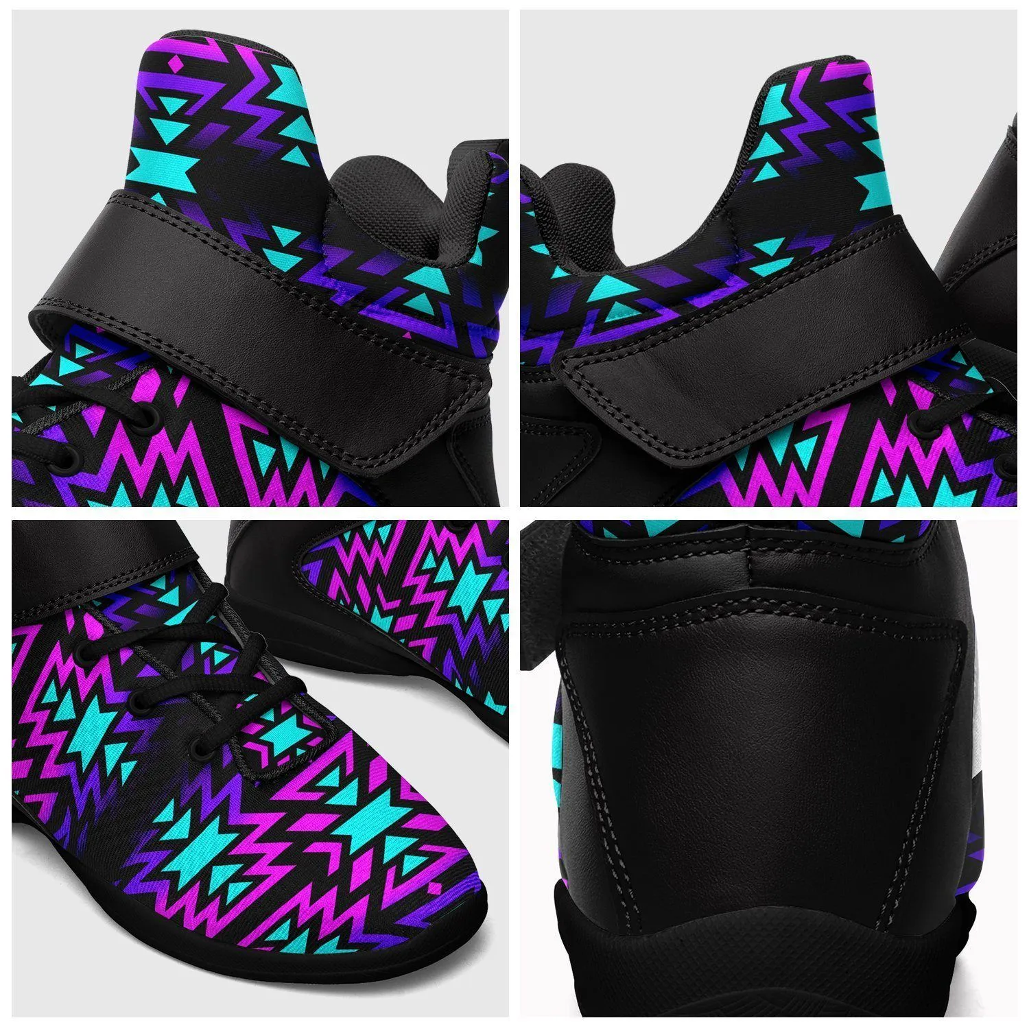 Black Fire Winter Sunset Kid's Ipottaa Basketball / Sport High Top Shoes