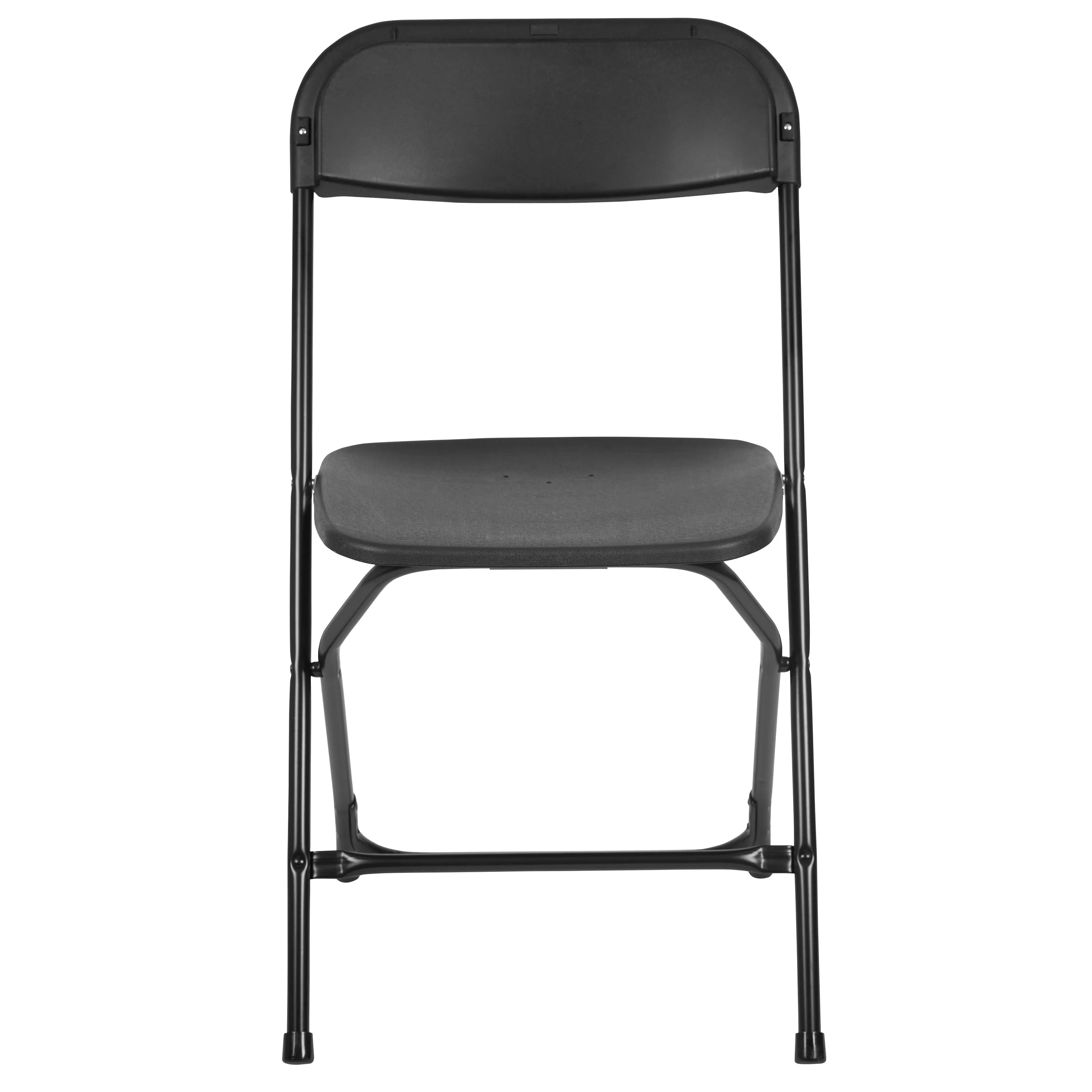 Black Plastic Folding Chair 2-LE-L-3-BK-GG