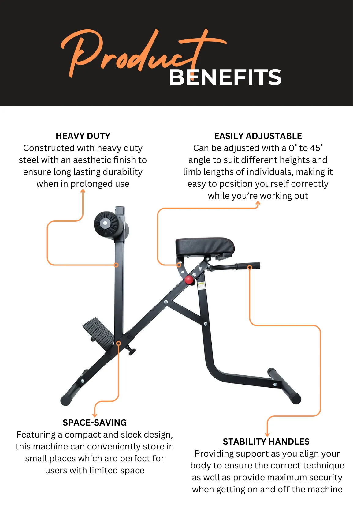 Body Iron Hyper Extension Roman Chair