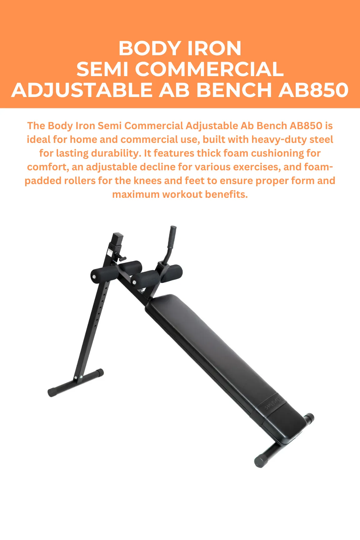 Body Iron Semi Commercial Adjustable Ab Bench AB850