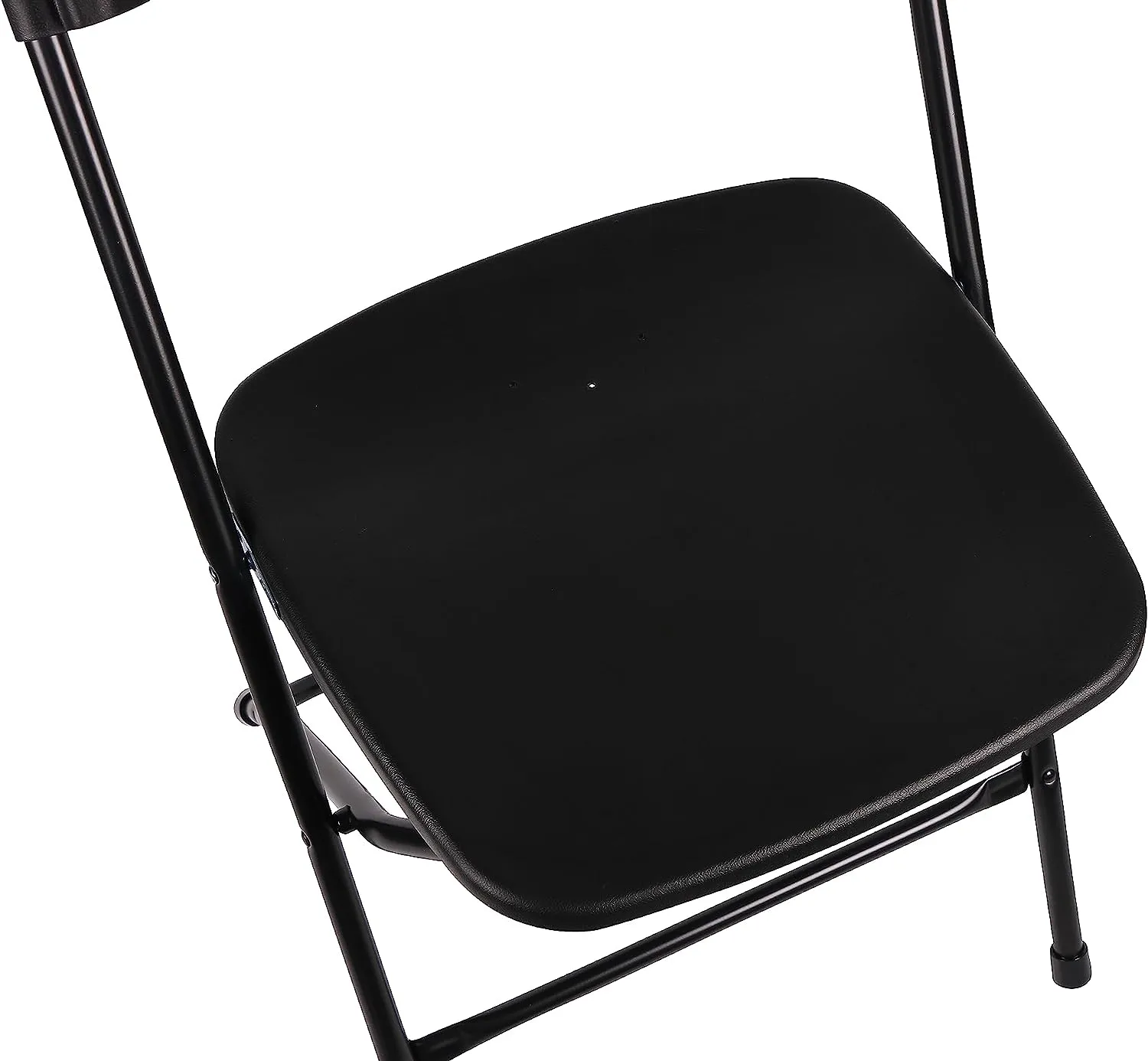 BTExpert Black Plastic Folding Chair Steel Frame Commercial High Capacity Event Chair lightweight Set for Office Wedding Party Picnic Kitchen Dining Church School Set of 8