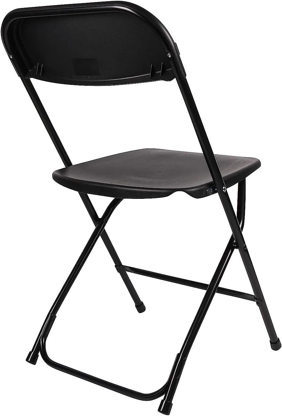 BTExpert Black Plastic Folding Chair Steel Frame Commercial High Capacity Event Chair lightweight Set for Office Wedding Party Picnic Kitchen Dining Church School Set of 8