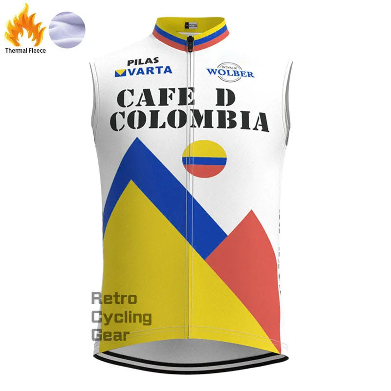 Cafe D Colombia Fleece Retro Cycling Vest