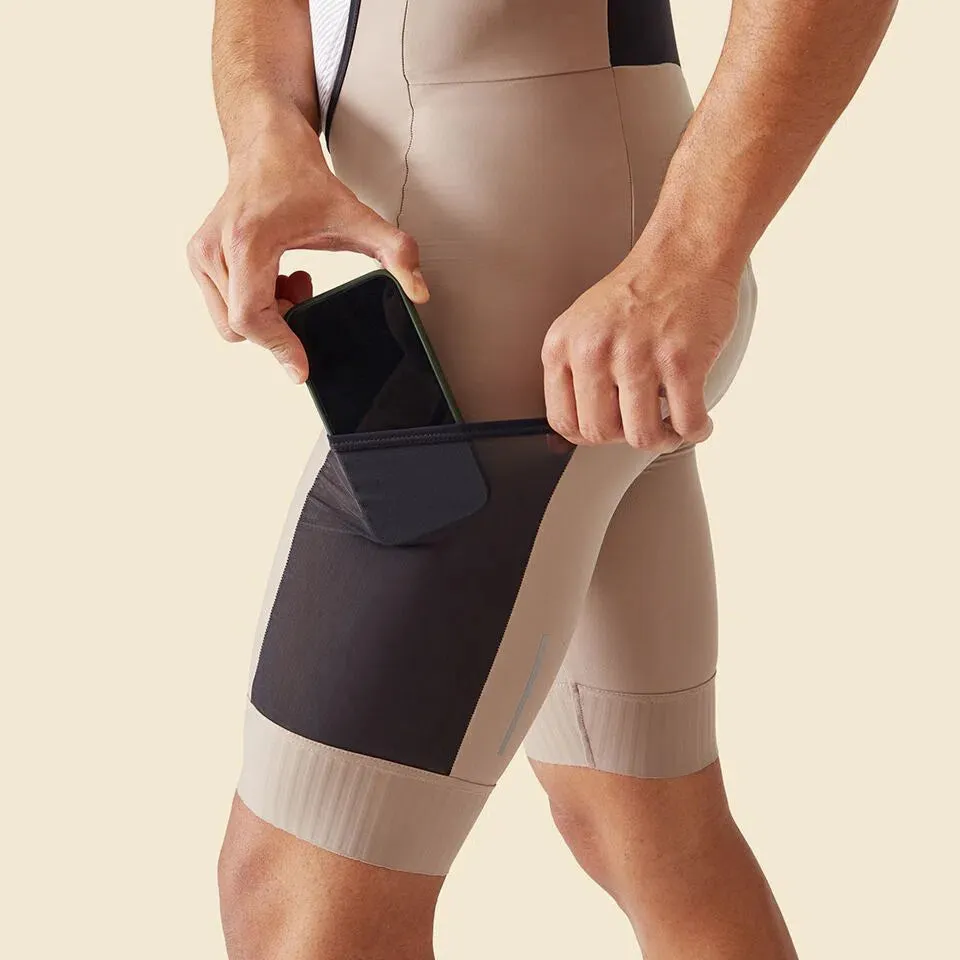 CAFE DU CYCLISTE Eva Cycling Bib Short - Oyster Grey