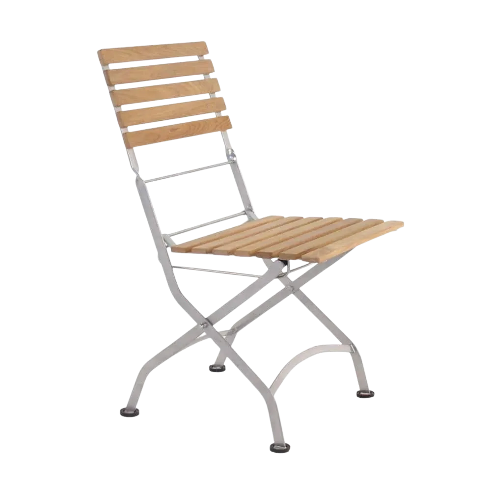 Cafe Teak Folding Dining Side Chair