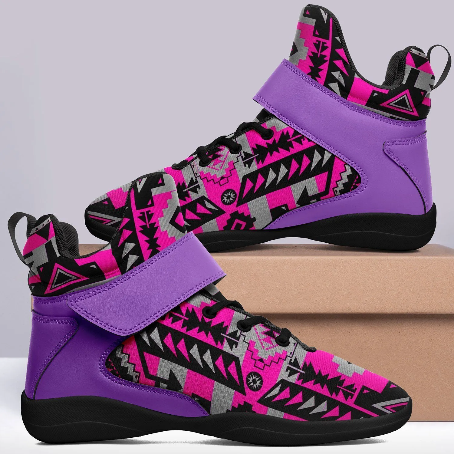 Chiefs Mountain Sunset Ipottaa Basketball / Sport High Top Shoes - Black Sole