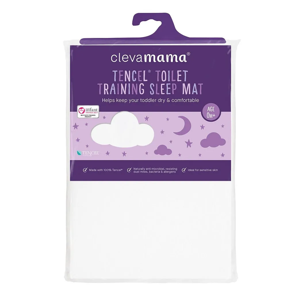 ClevaMama Tencel Toilet Training Sleep Mat (White) - 90x70cm