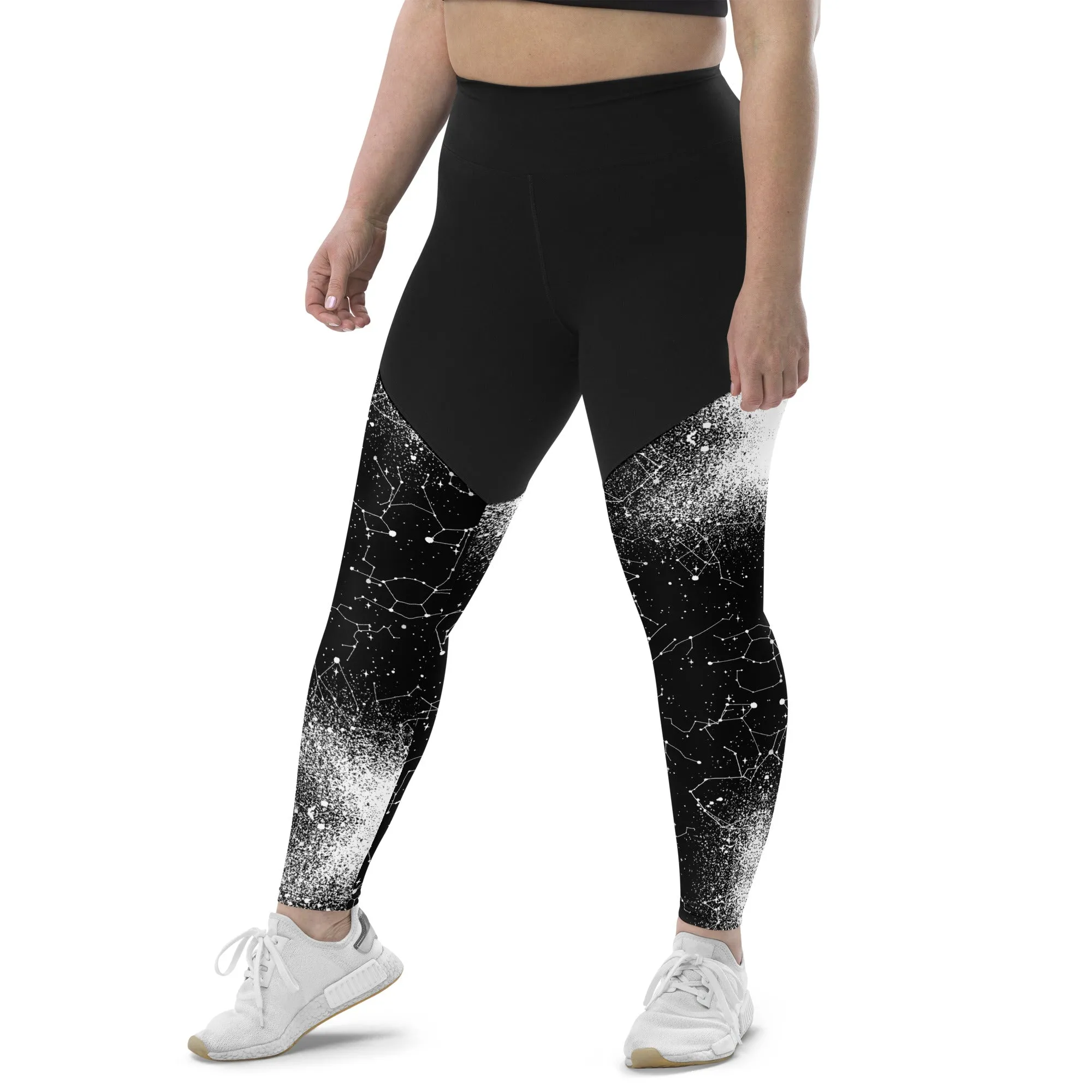 Constellation Sports Leggings - Slimming Effect Compression Fabric with Bum-lift cut - UPF 50  Protection, Vegan Sportswear