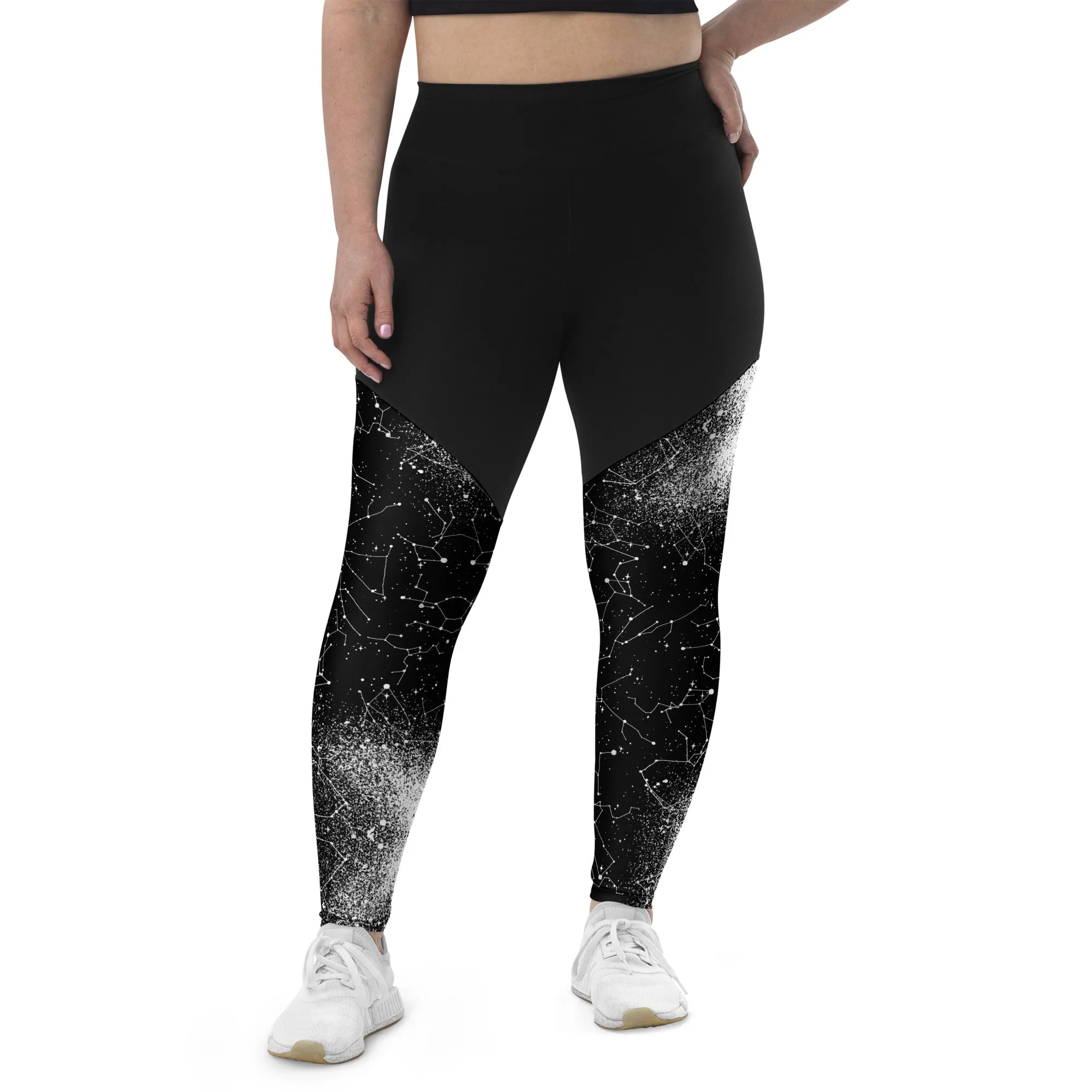 Constellation Sports Leggings - Slimming Effect Compression Fabric with Bum-lift cut - UPF 50  Protection, Vegan Sportswear