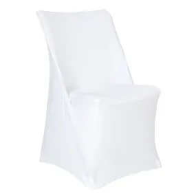 Contemporary Lifetime Spandex Folding Chair Cover - White