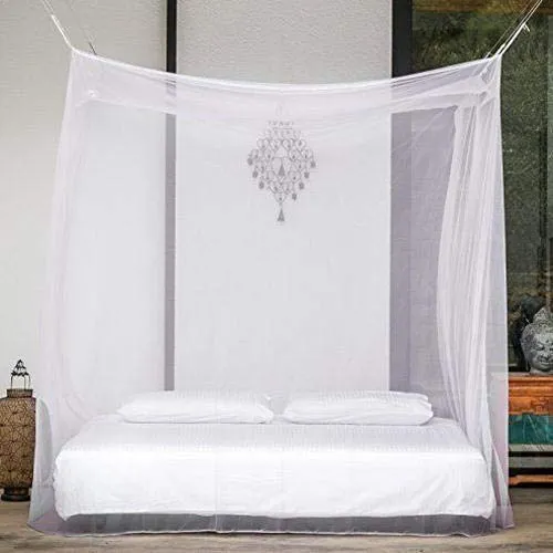 Divayanshi White Mosquito Net for Single Bed/Double Bed, 7x7 Insect Protection Net