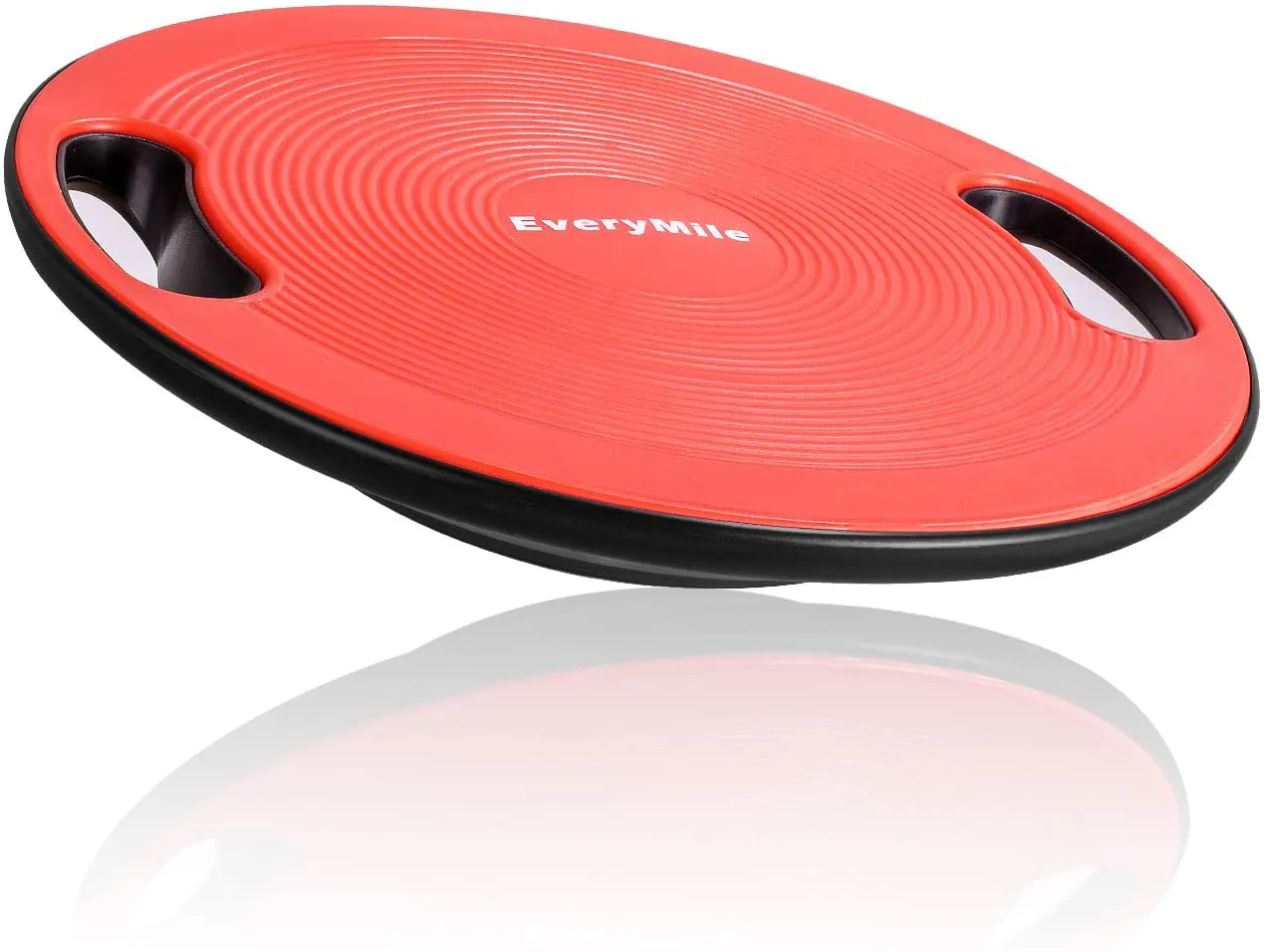 EveryMile Wobble Balance Board, Exercise Balance Stability Trainer Portable Balance Board with Handle for Workout Core Trainer Physical Therapy & Gym 15.7" Diameter No-Skid Surface