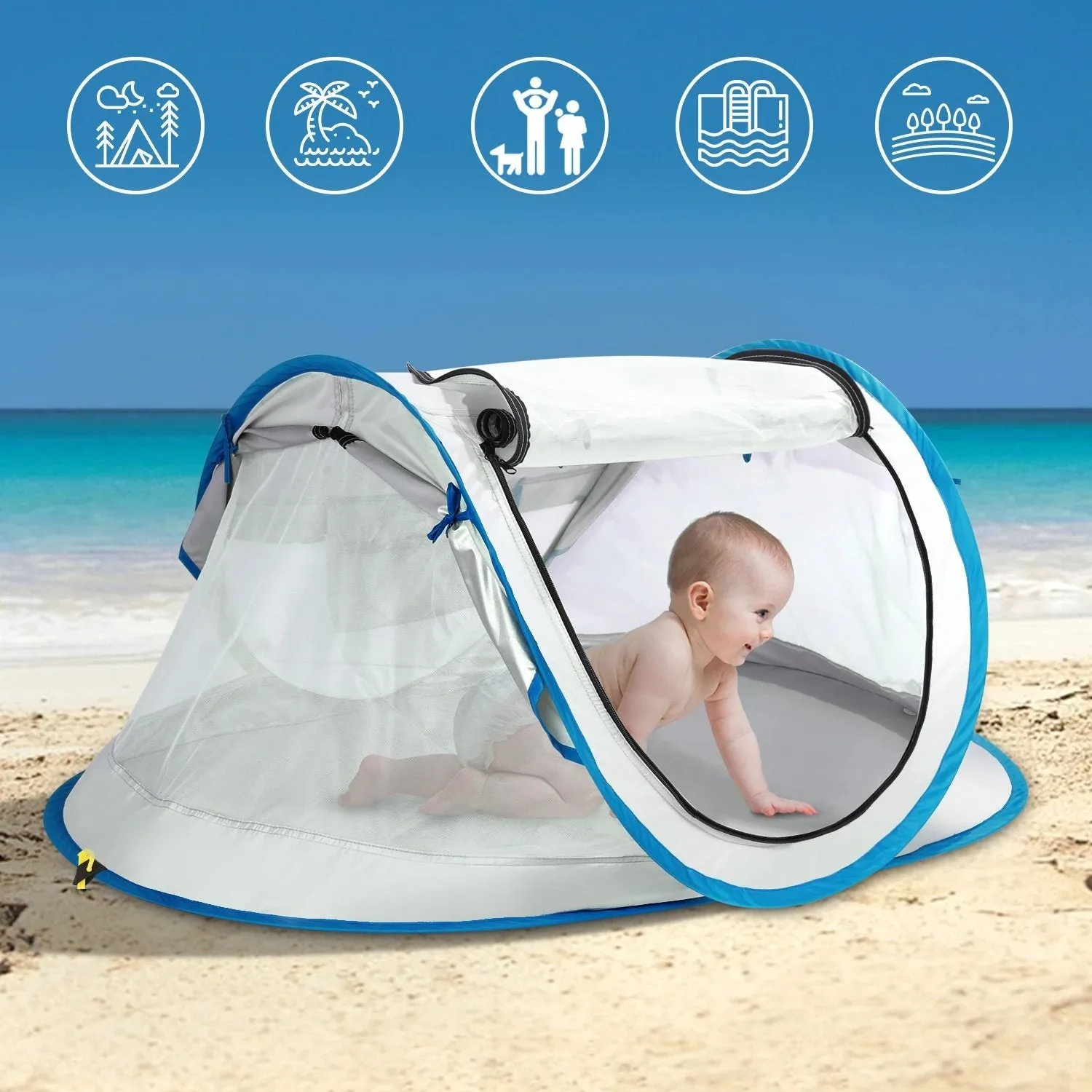 FINATE Baby Tent for Beach UPF 50  and UV Protection