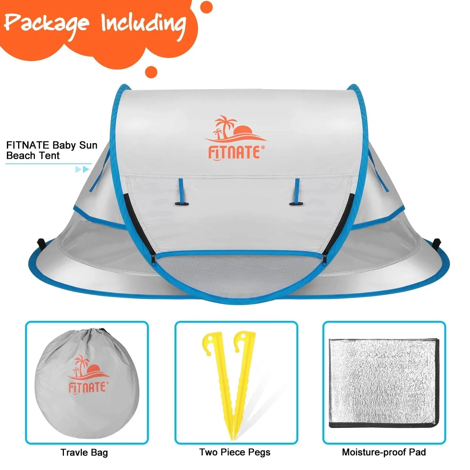 FINATE Baby Tent for Beach UPF 50  and UV Protection