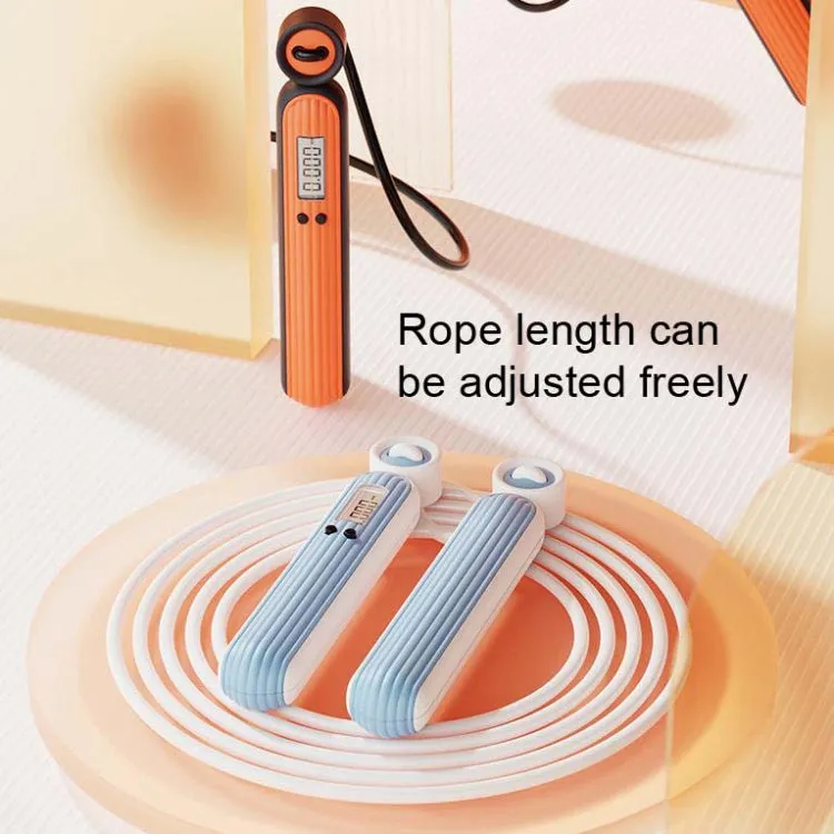 Fitness Sport Intelligent Electronic Counting Skipping Rope, Style: Load Big Ball Dual Use (Orange)