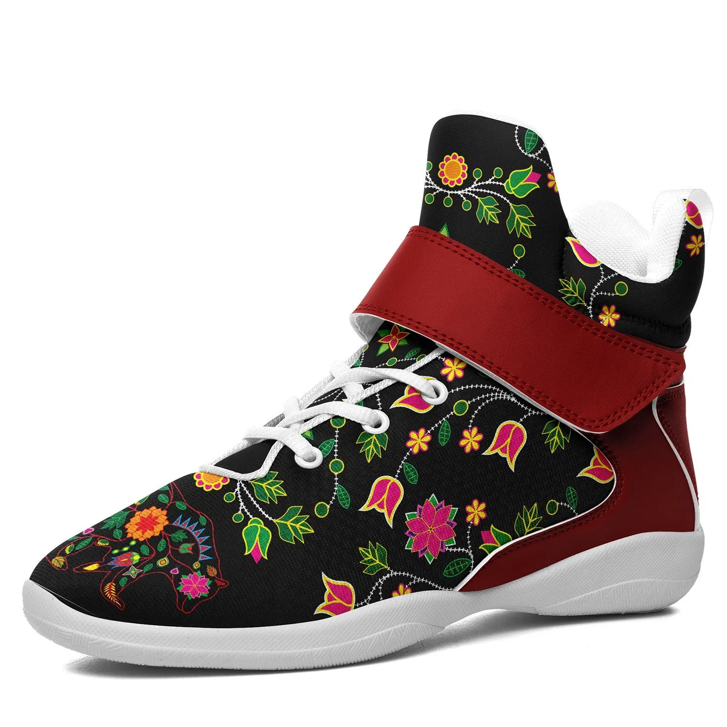 Floral Bear Ipottaa Basketball / Sport High Top Shoes