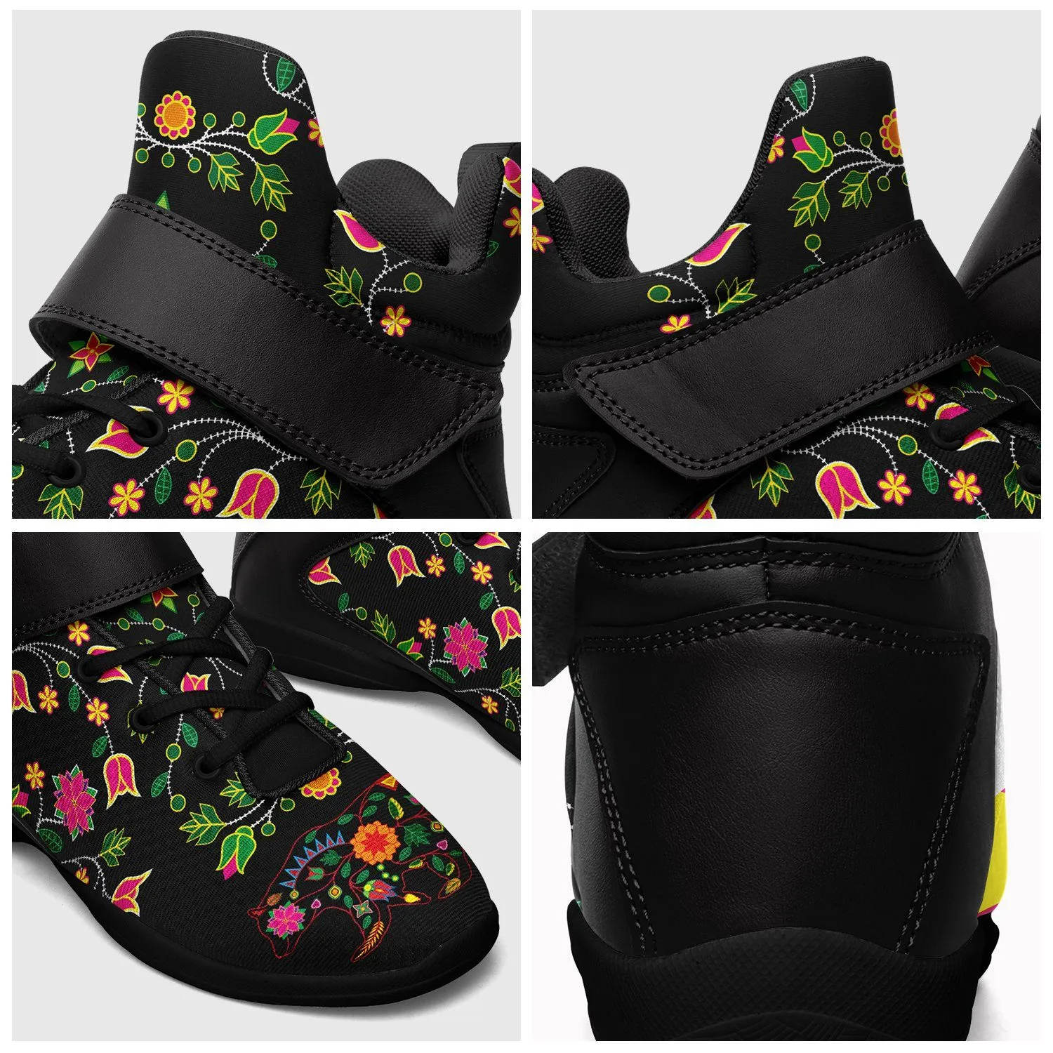 Floral Bear Ipottaa Basketball / Sport High Top Shoes