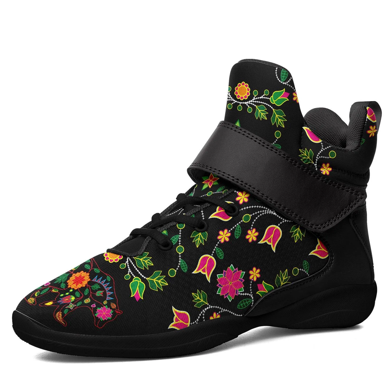 Floral Bear Ipottaa Basketball / Sport High Top Shoes