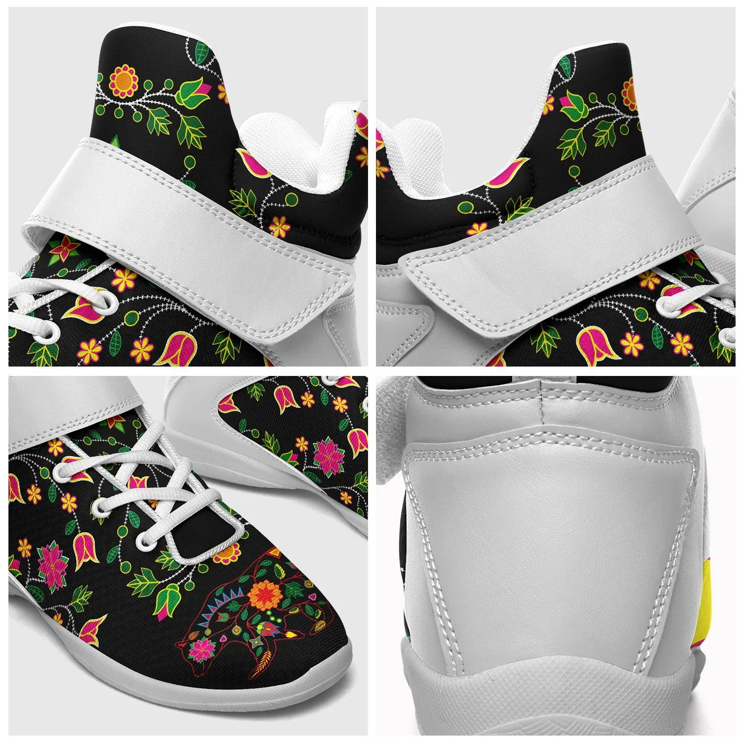 Floral Bear Ipottaa Basketball / Sport High Top Shoes