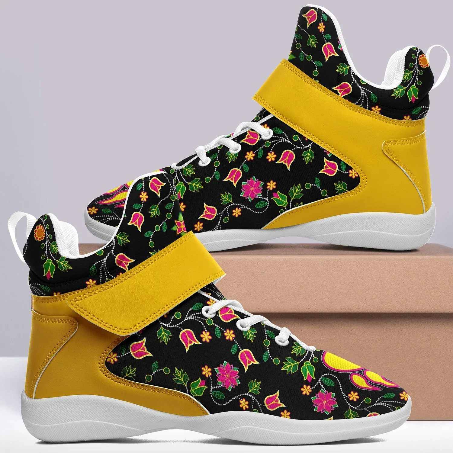 Floral Bearpaw Ipottaa Basketball / Sport High Top Shoes - White Sole