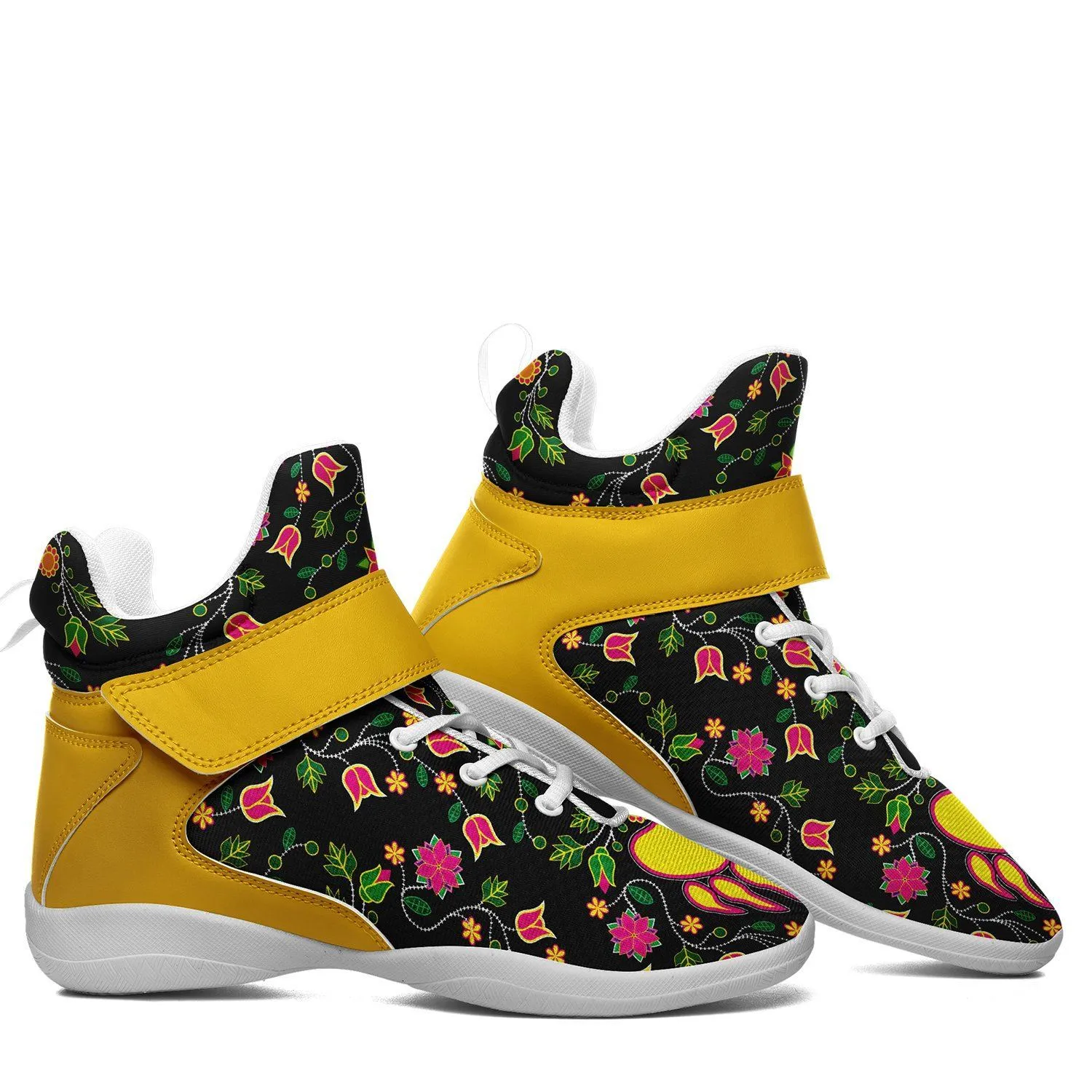 Floral Bearpaw Ipottaa Basketball / Sport High Top Shoes - White Sole