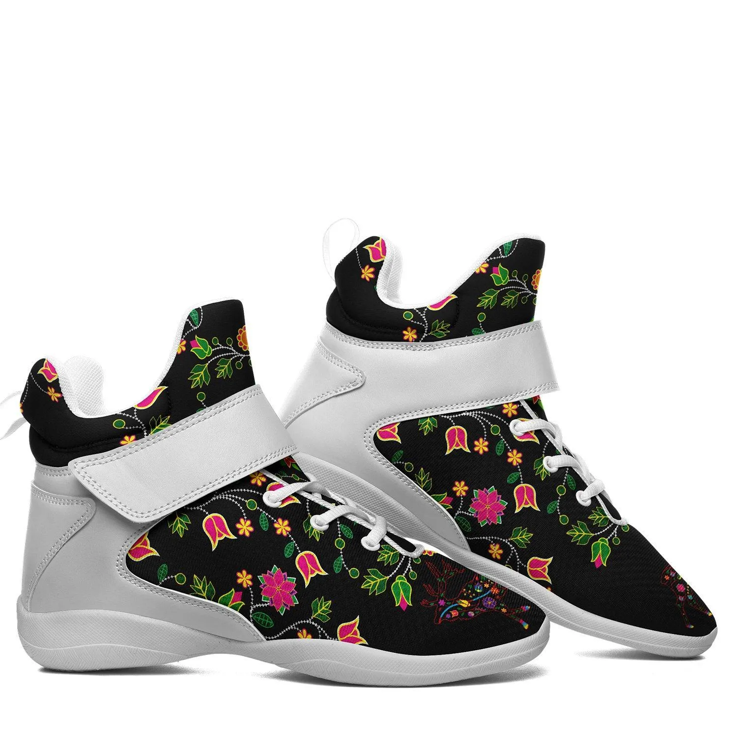 Floral Elk Ipottaa Basketball / Sport High Top Shoes - White Sole