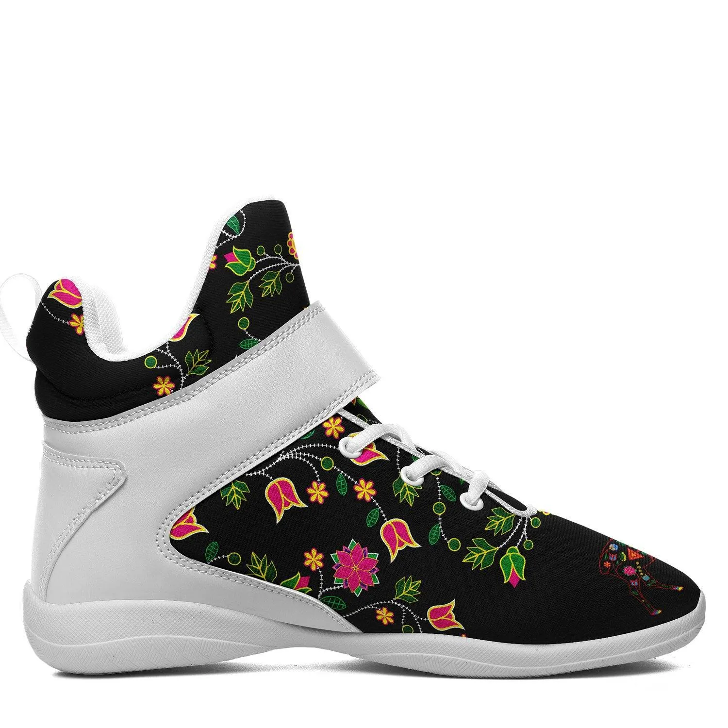 Floral Elk Ipottaa Basketball / Sport High Top Shoes - White Sole