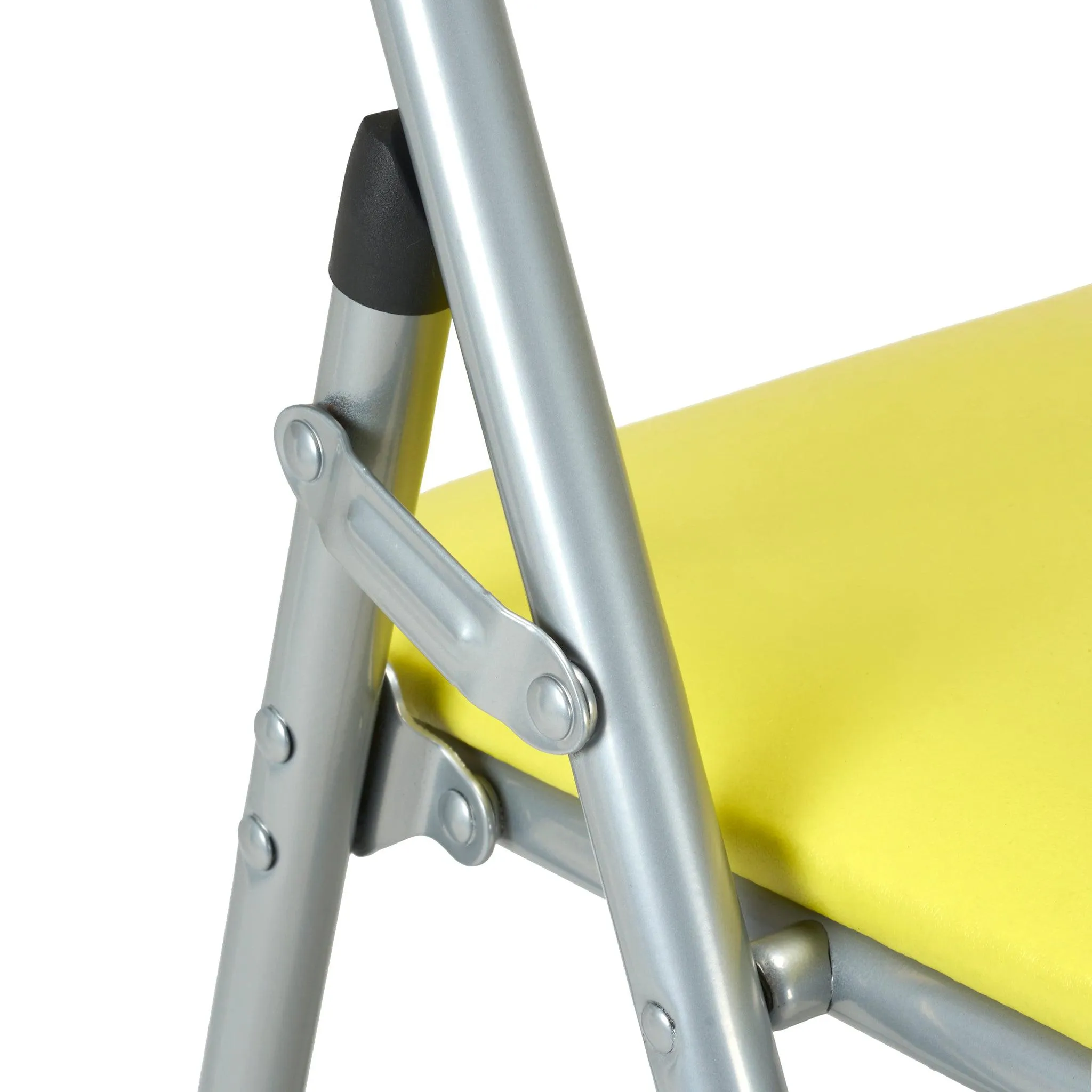 Folding Padded Office Chair - Yellow