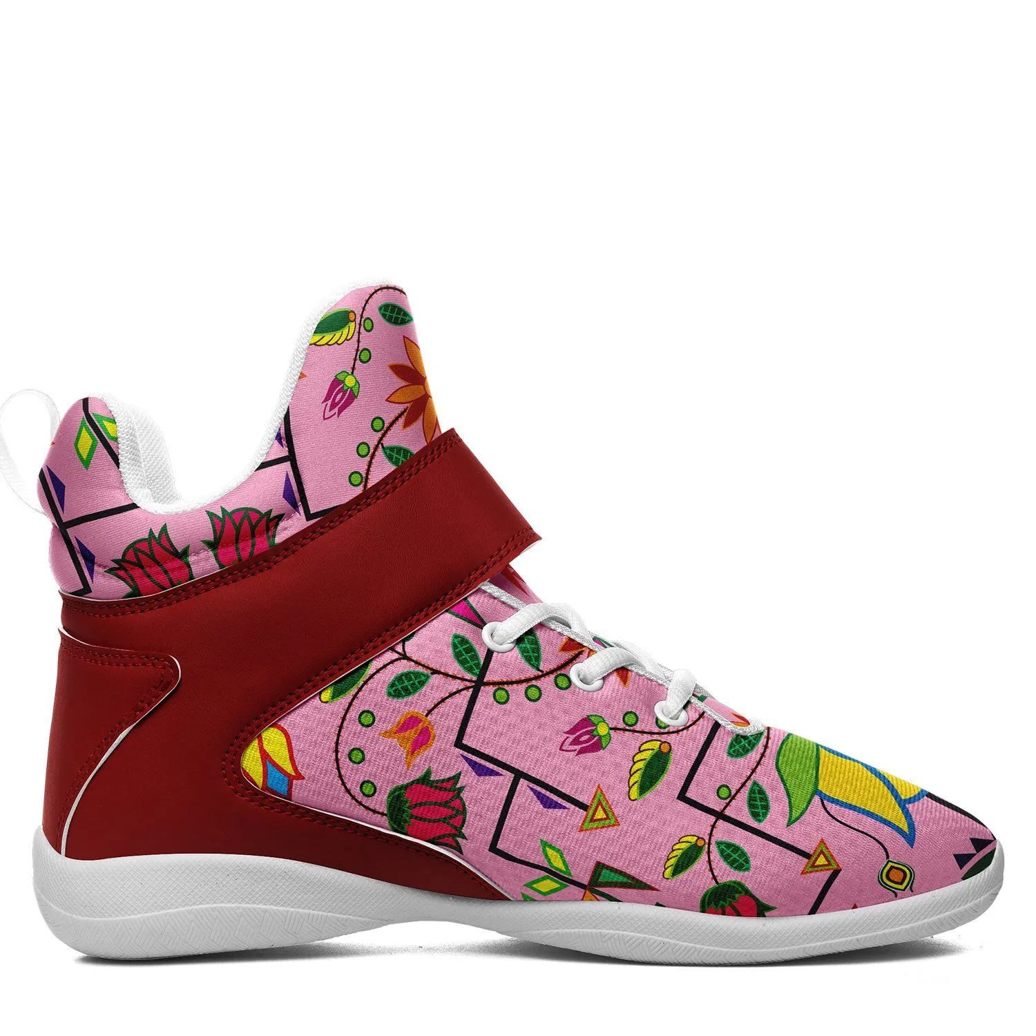 Geometric Floral Summer Sunset Kid's Ipottaa Basketball / Sport High Top Shoes