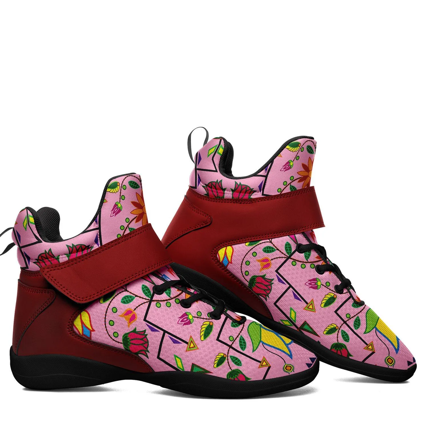 Geometric Floral Summer Sunset Kid's Ipottaa Basketball / Sport High Top Shoes