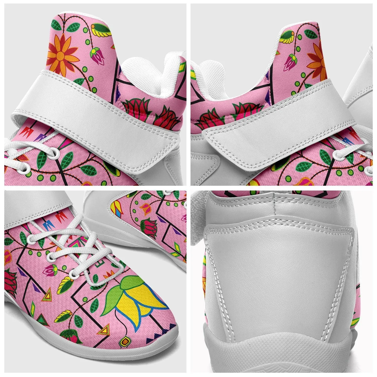 Geometric Floral Summer Sunset Kid's Ipottaa Basketball / Sport High Top Shoes