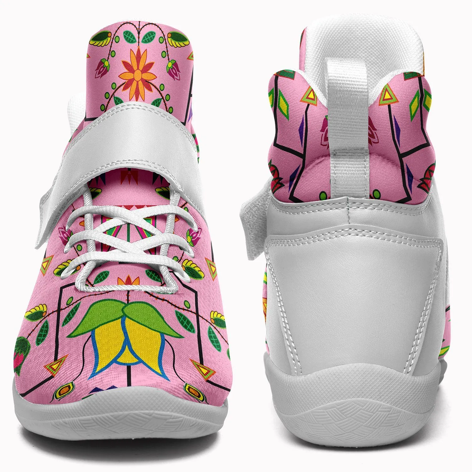 Geometric Floral Summer Sunset Kid's Ipottaa Basketball / Sport High Top Shoes