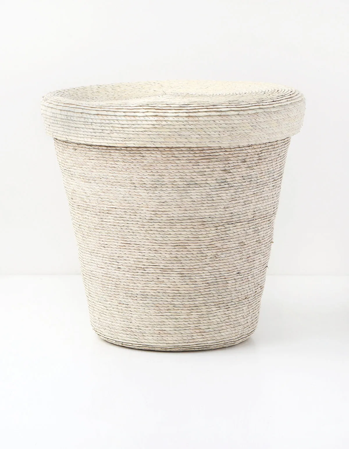 Hand Woven Palm Storage Basket with Lid