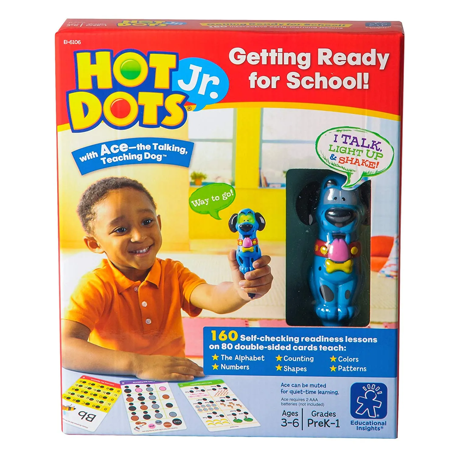 Hot Dots® Jr. Getting Ready for School! Set with Ace—The Talking, Teaching Dog® Pen