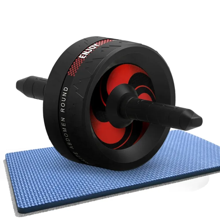 Household Fitness Equipment Abdominal Curl Roller Abdominal Muscle Wheel With Kneeling Pad, Colour: Two-wheel Red Black