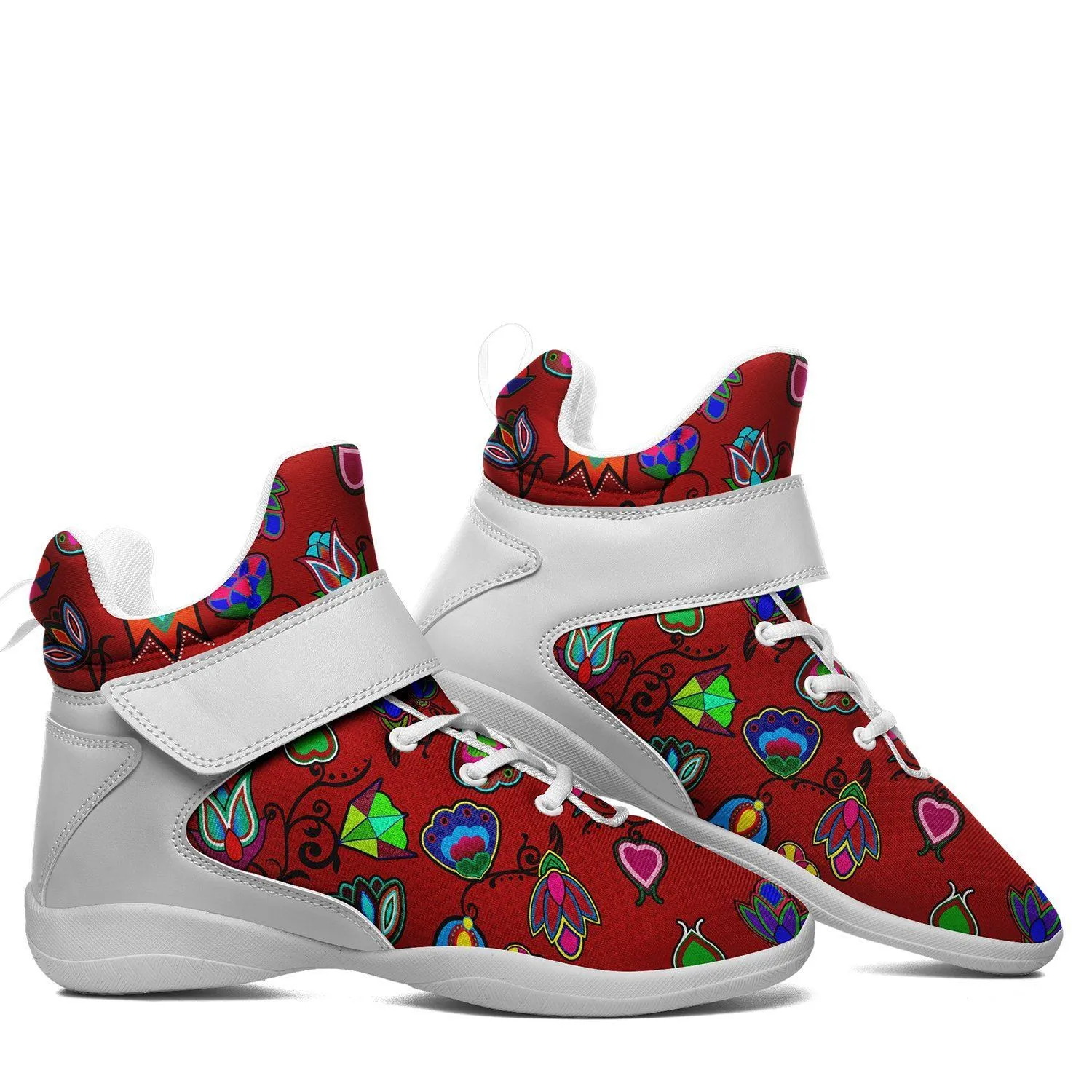 Indigenous Paisley Dahlia Kid's Ipottaa Basketball / Sport High Top Shoes