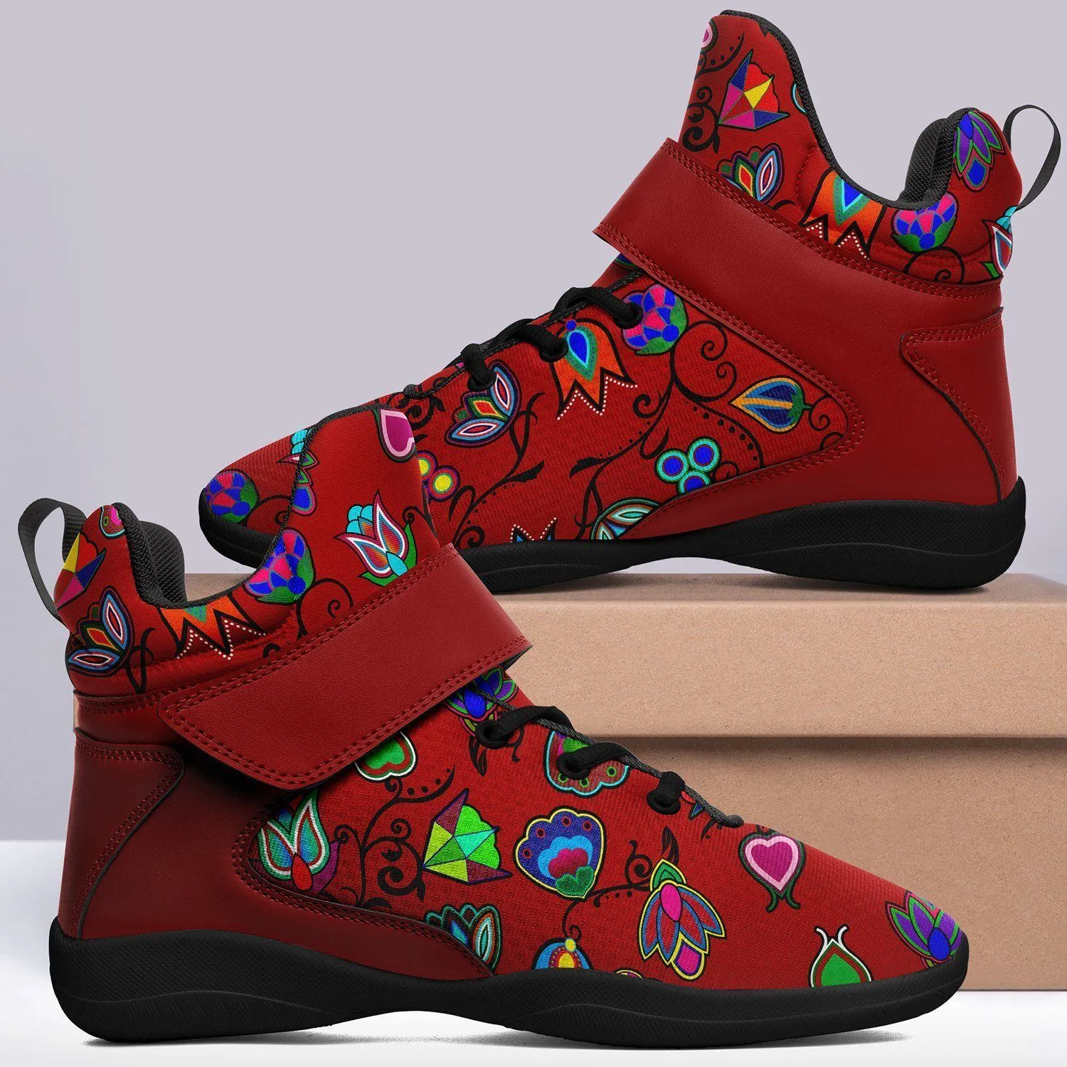 Indigenous Paisley Dahlia Kid's Ipottaa Basketball / Sport High Top Shoes