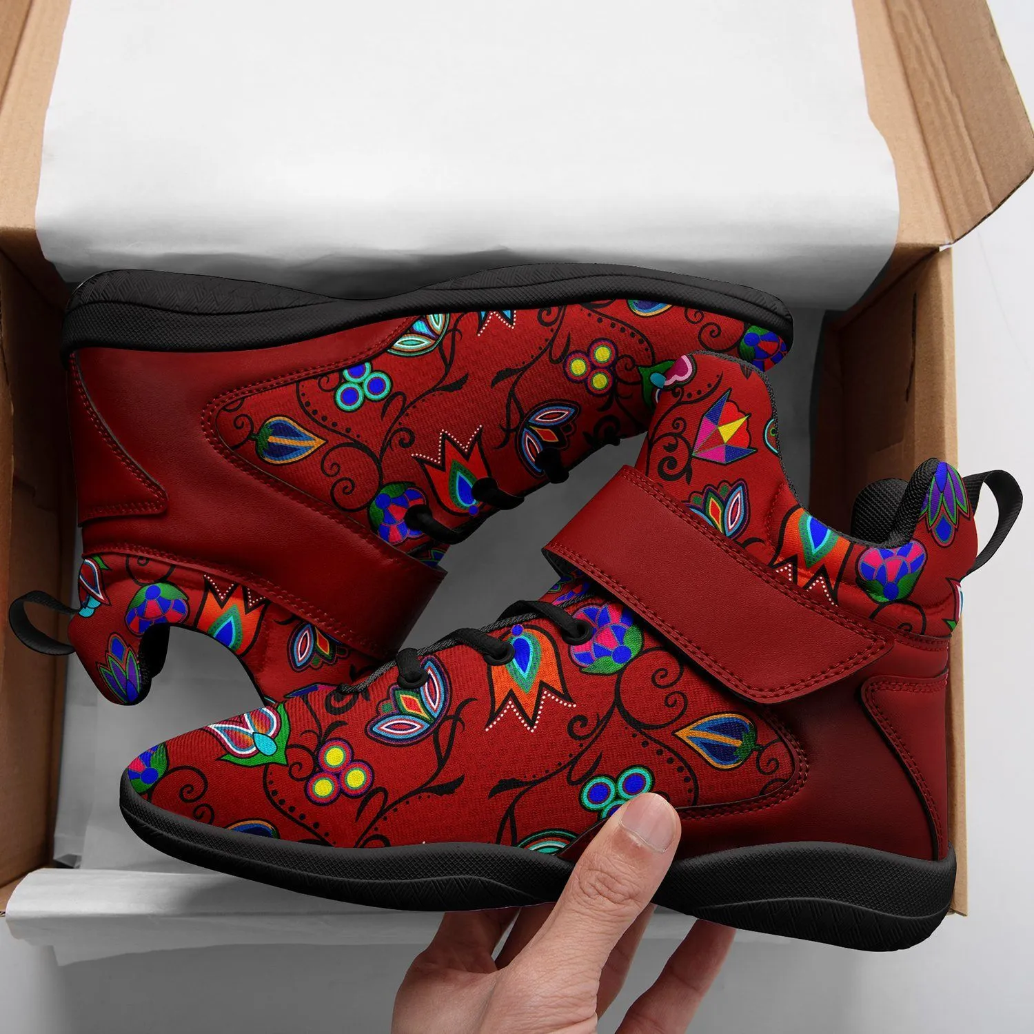 Indigenous Paisley Dahlia Kid's Ipottaa Basketball / Sport High Top Shoes