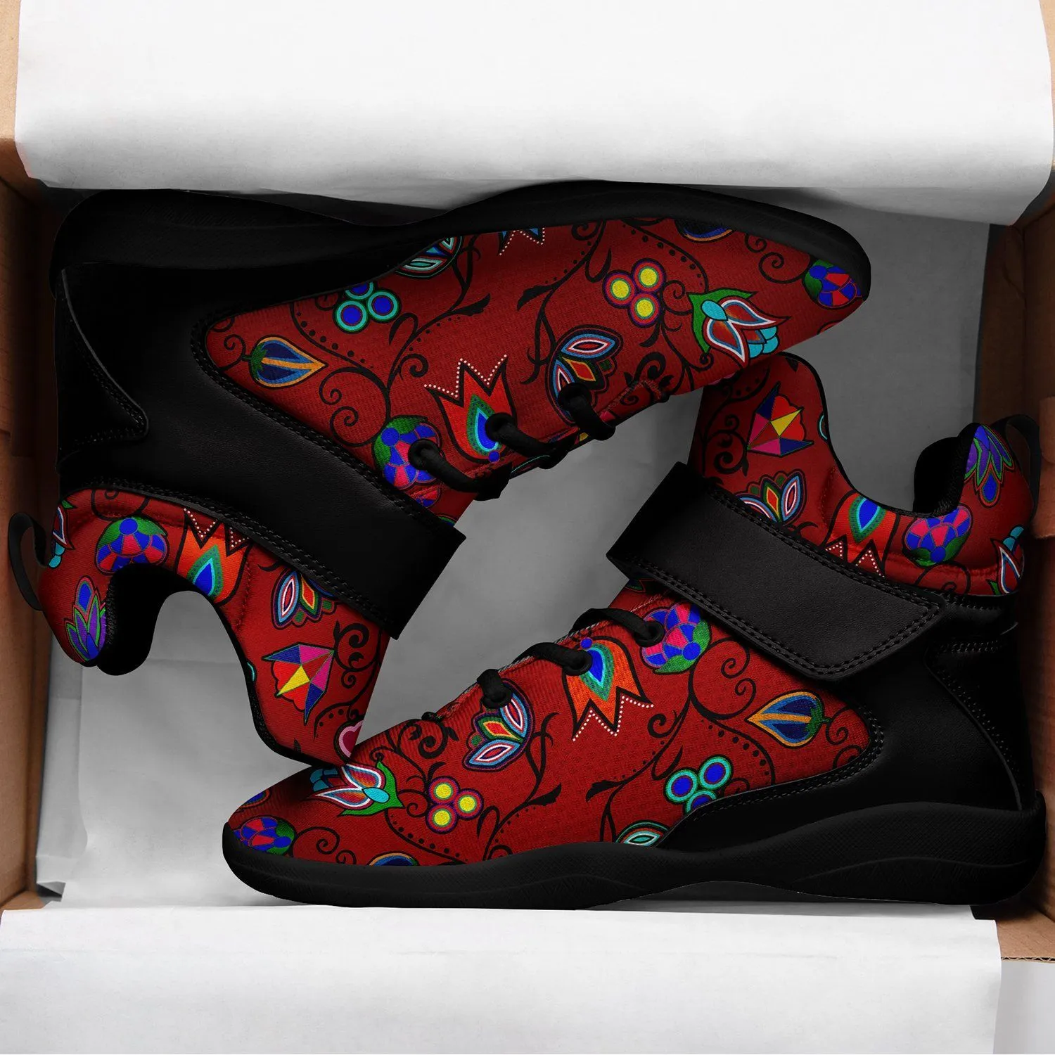 Indigenous Paisley Dahlia Kid's Ipottaa Basketball / Sport High Top Shoes